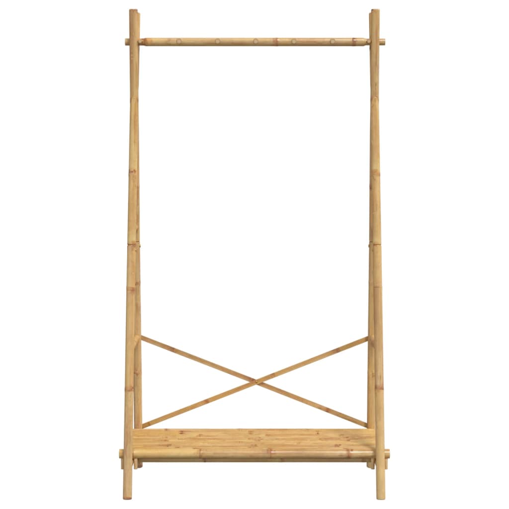 Clothes Rack with Shelf 40.2"x19.7"x74.8" Bamboo