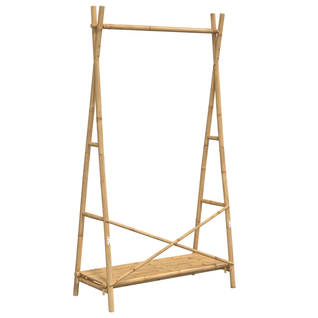 Clothes Rack with Shelf 40.2"x19.7"x74.8" Bamboo