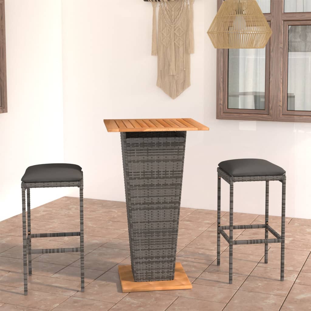 3-piece-patio-bar-set-with-cushions-poly-rattan-black-2 At Willow and Wine USA!