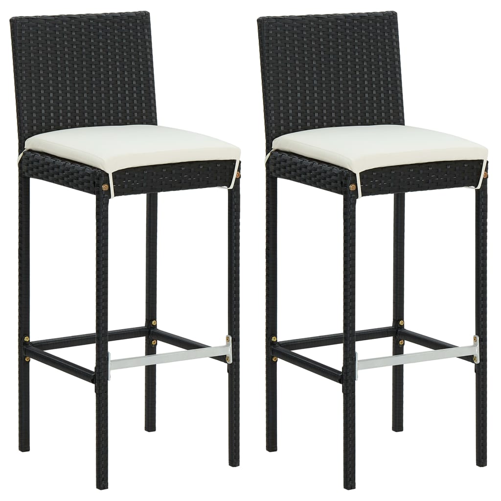 3-piece-patio-bar-set-with-cushions-poly-rattan-black At Willow and Wine USA!