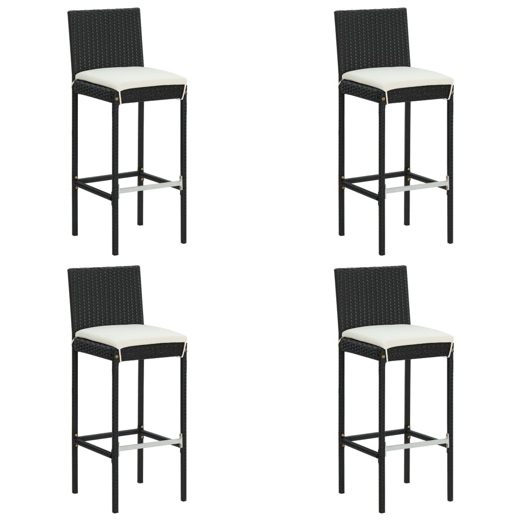 5-piece-patio-bar-set-with-cushions-poly-rattan-black-1 At Willow and Wine USA!