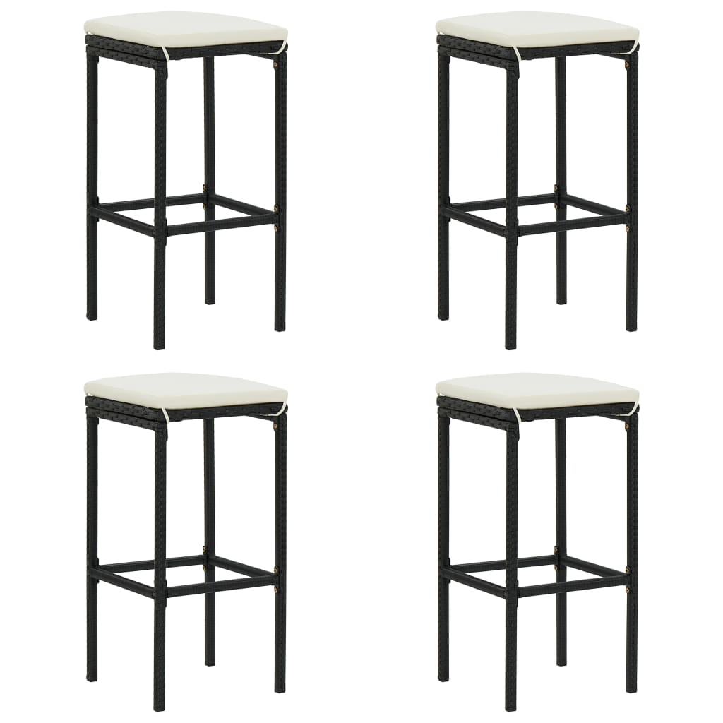 5-piece-patio-bar-set-with-cushions-poly-rattan-black-4 At Willow and Wine USA!