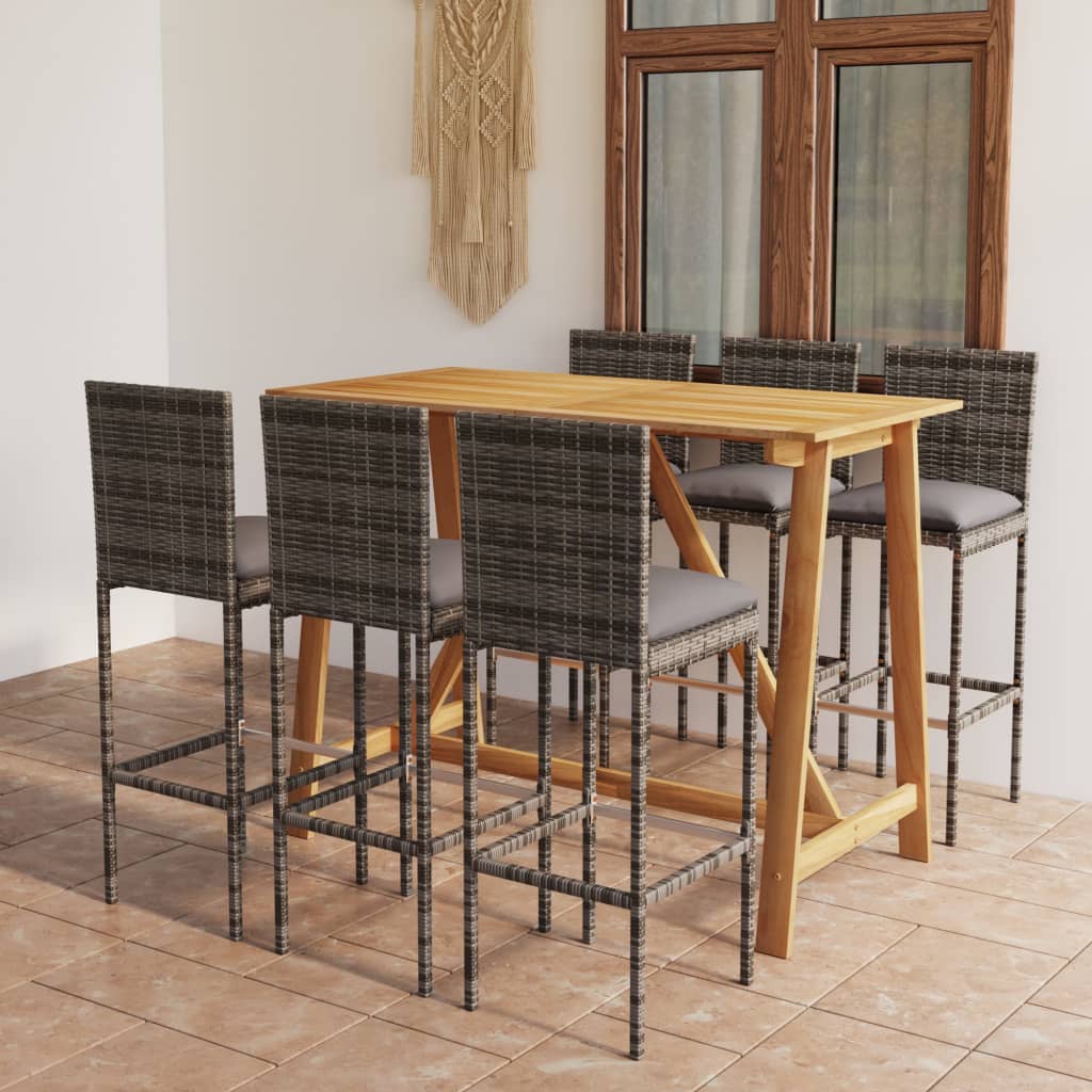 5-piece-patio-bar-set-with-cushions-black At Willow and Wine USA!