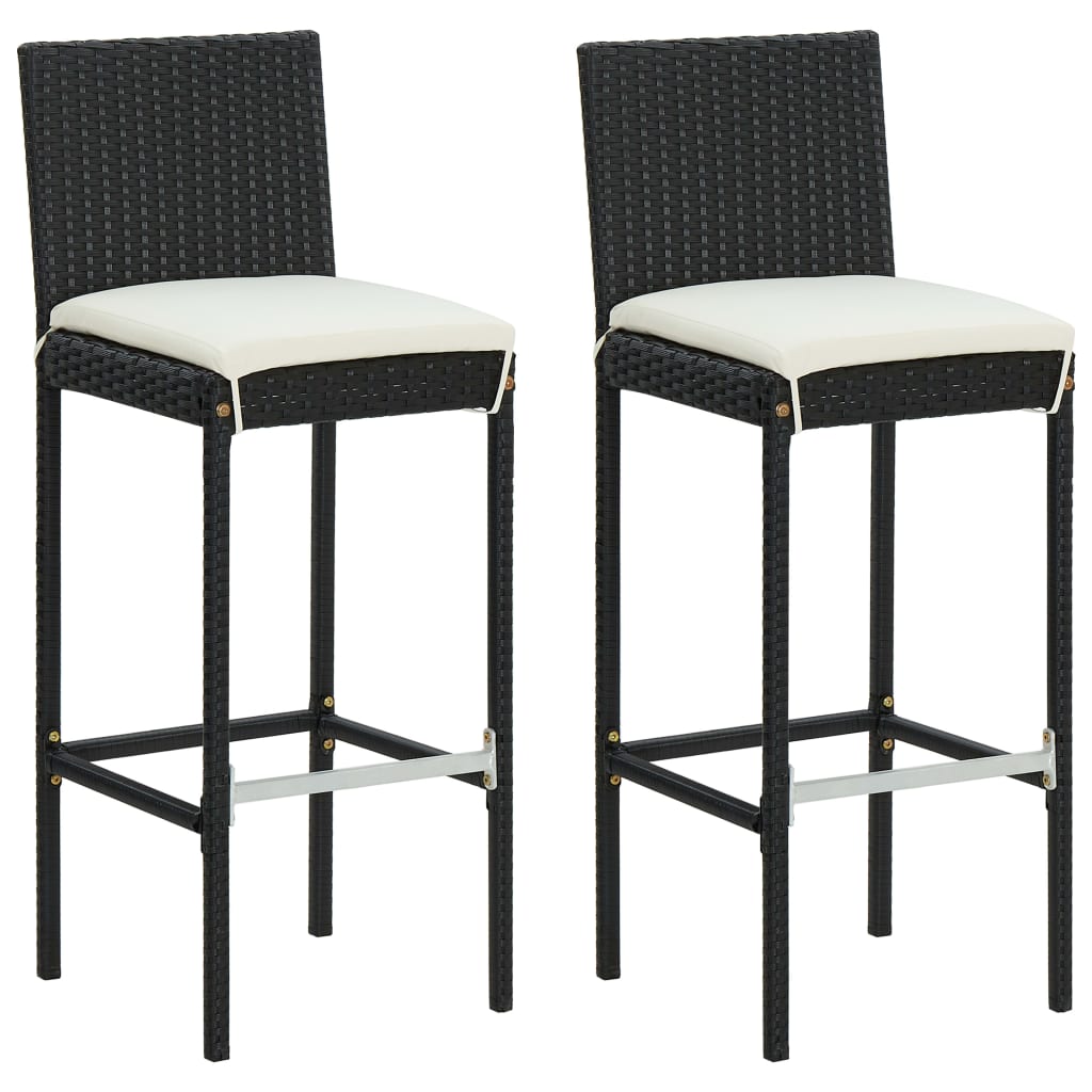 3-piece-patio-bar-set-with-cushions-black At Willow and Wine USA!