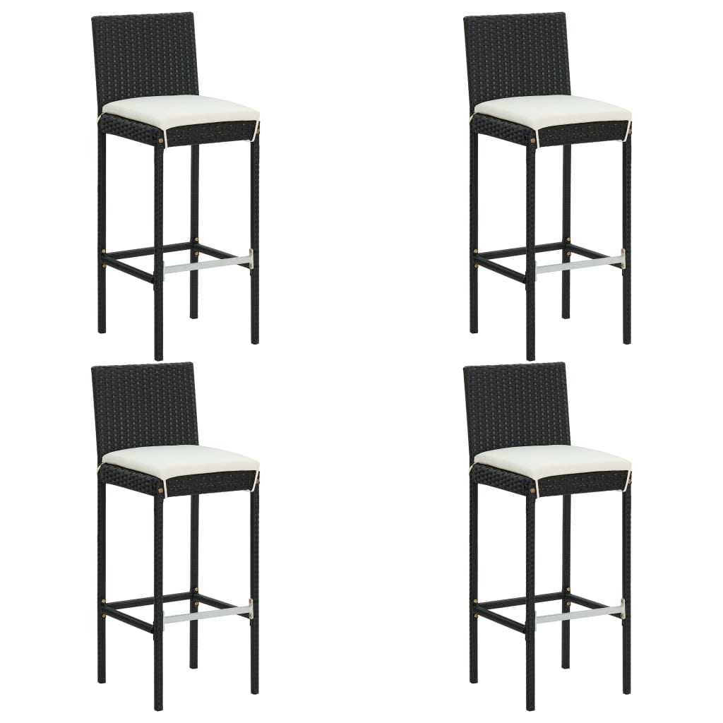 5-piece-patio-bar-set-with-cushions-black At Willow and Wine USA!