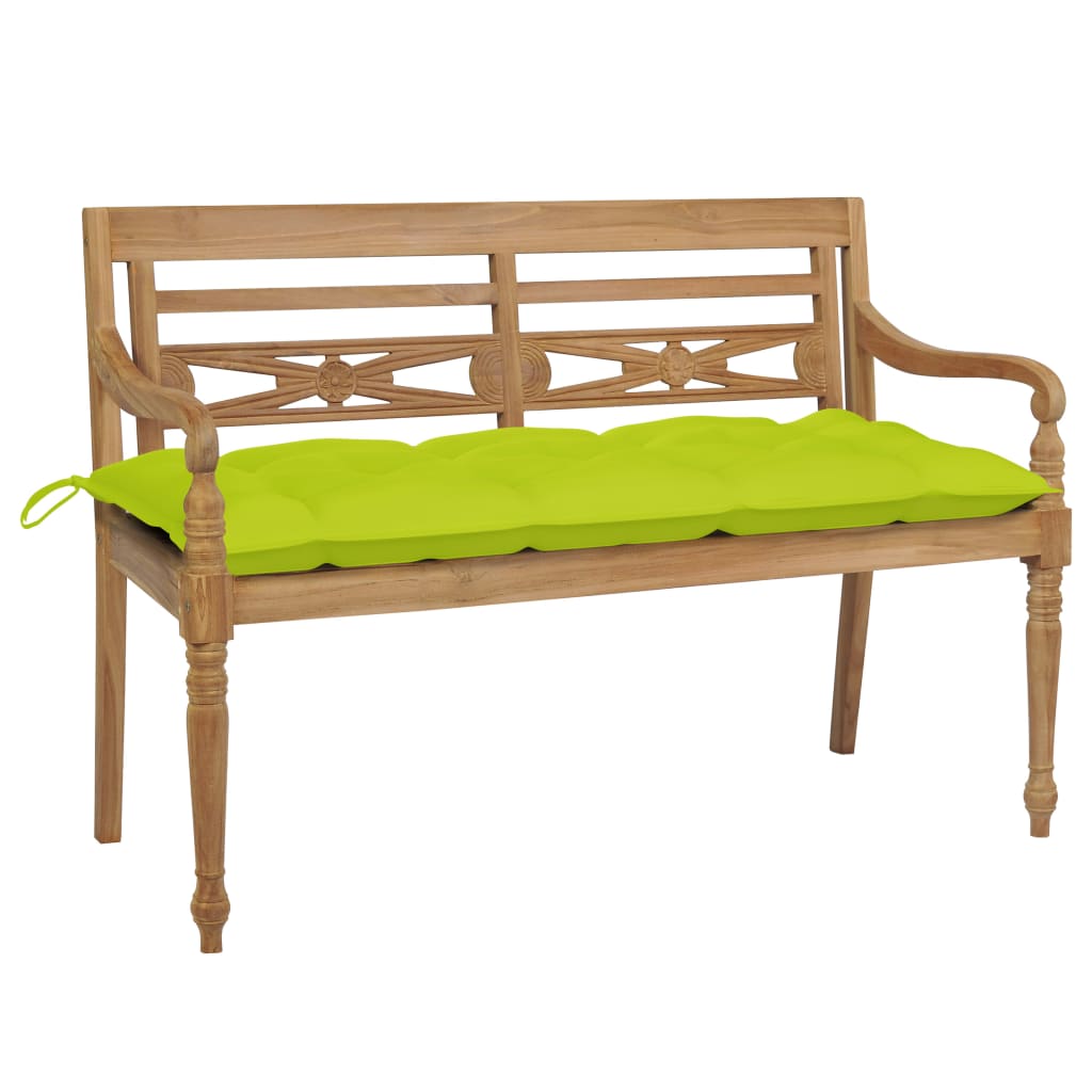 batavia-bench-with-anthracite-cushion-47-2-solid-teak-wood At Willow and Wine USA!