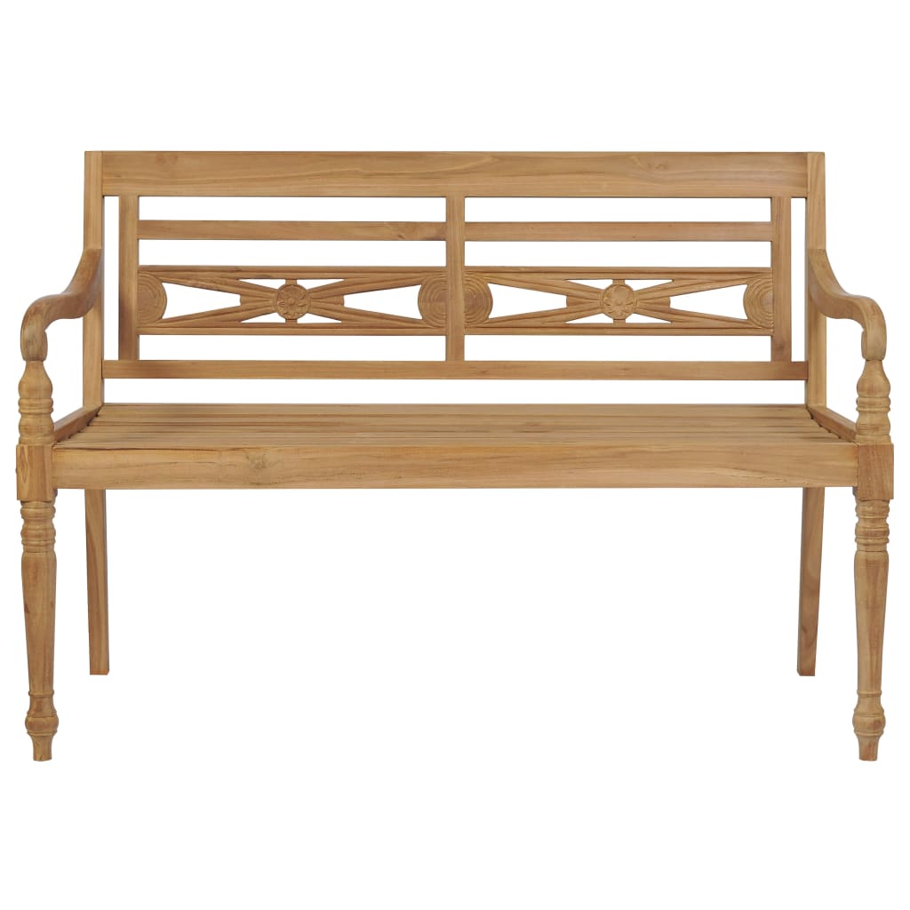 batavia-bench-with-anthracite-cushion-47-2-solid-teak-wood At Willow and Wine USA!