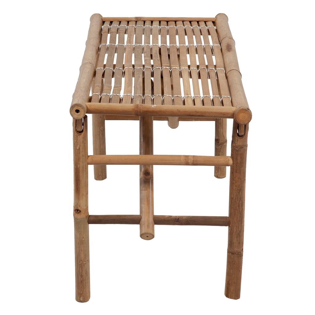 folding-patio-bench-with-cushion-46-5-bamboo At Willow and Wine USA!