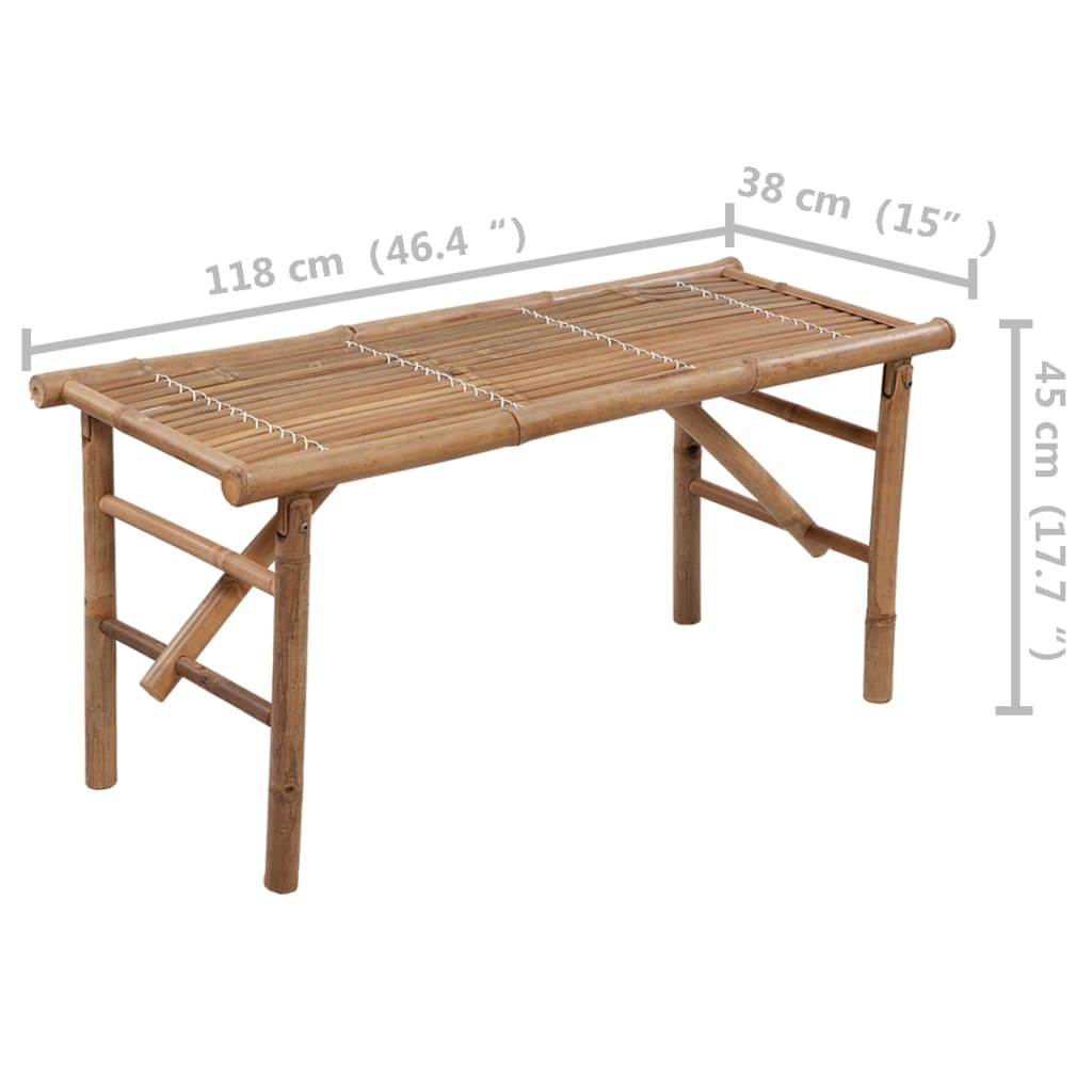 folding-patio-bench-with-cushion-46-5-bamboo At Willow and Wine USA!