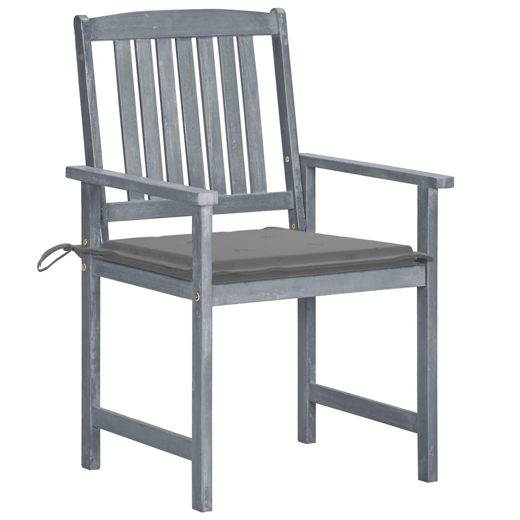 patio-chairs-with-cushions-8-pcs-solid-acacia-wood-gray At Willow and Wine USA!