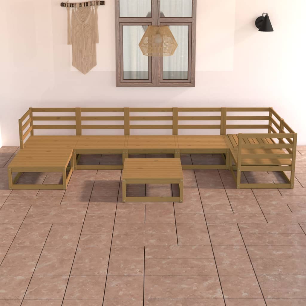 8-piece-patio-lounge-set-with-cushions-solid-wood-pine-13 At Willow and Wine USA!