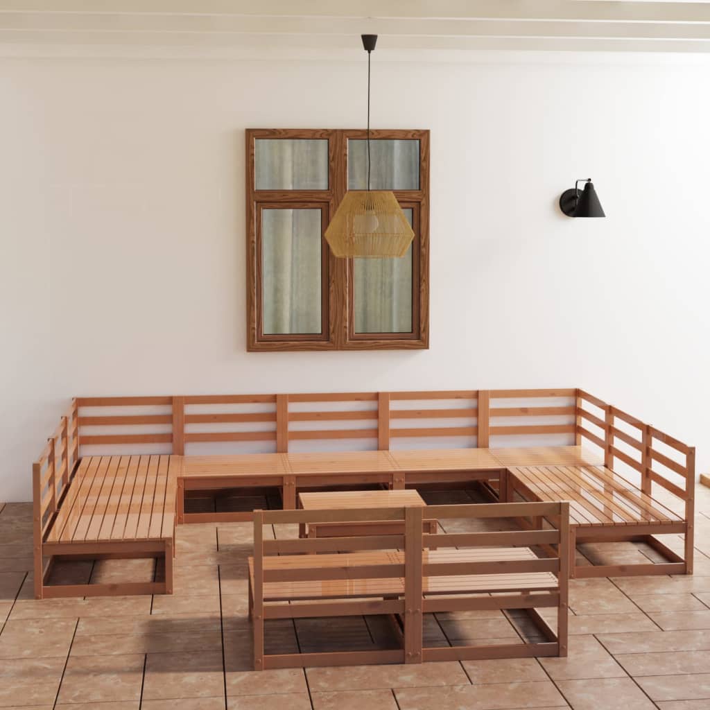 12-piece-patio-lounge-set-with-cushions-solid-wood-pine-4 At Willow and Wine USA!