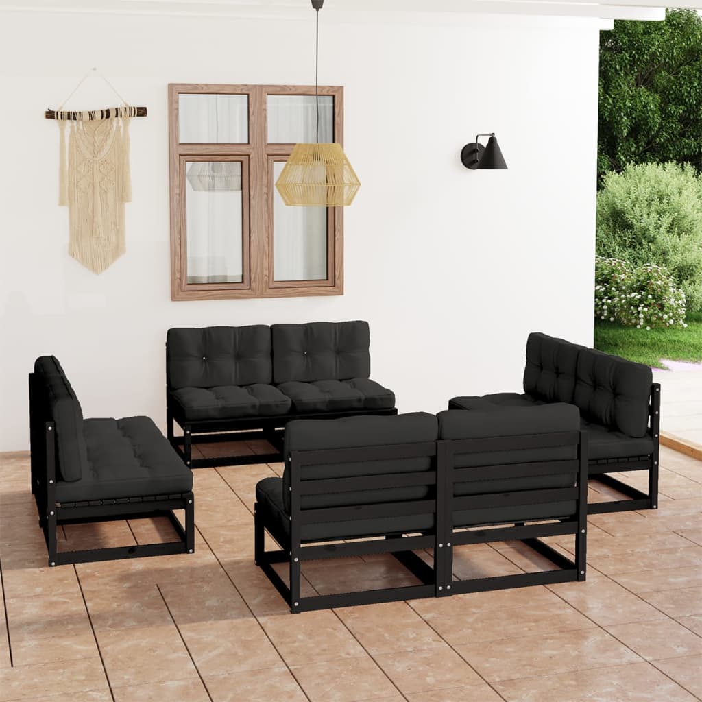 8-piece-patio-lounge-set-with-cushions-solid-wood-pine-19 At Willow and Wine USA!