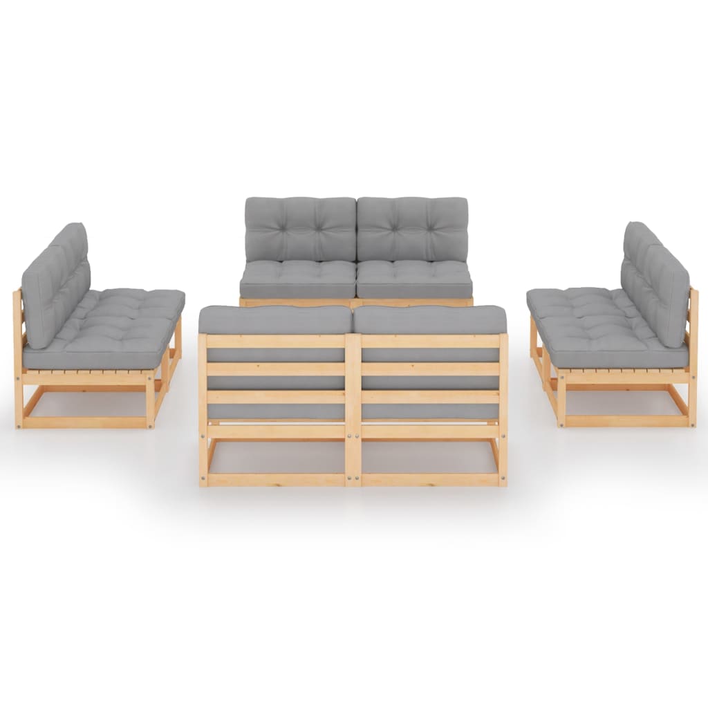 8-piece-patio-lounge-set-with-cushions-solid-wood-pine-19 At Willow and Wine USA!
