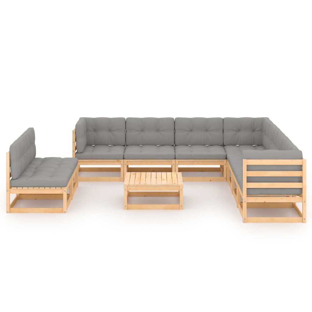 10-piece-patio-lounge-set-with-cushions-solid-wood-pine-13 At Willow and Wine USA!