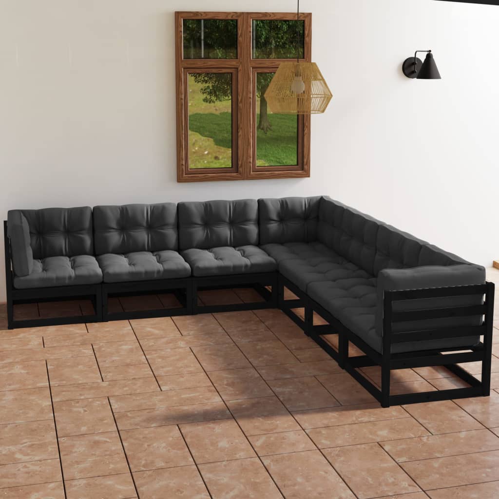 7-piece-patio-lounge-set-with-cushions-solid-pinewood At Willow and Wine USA!