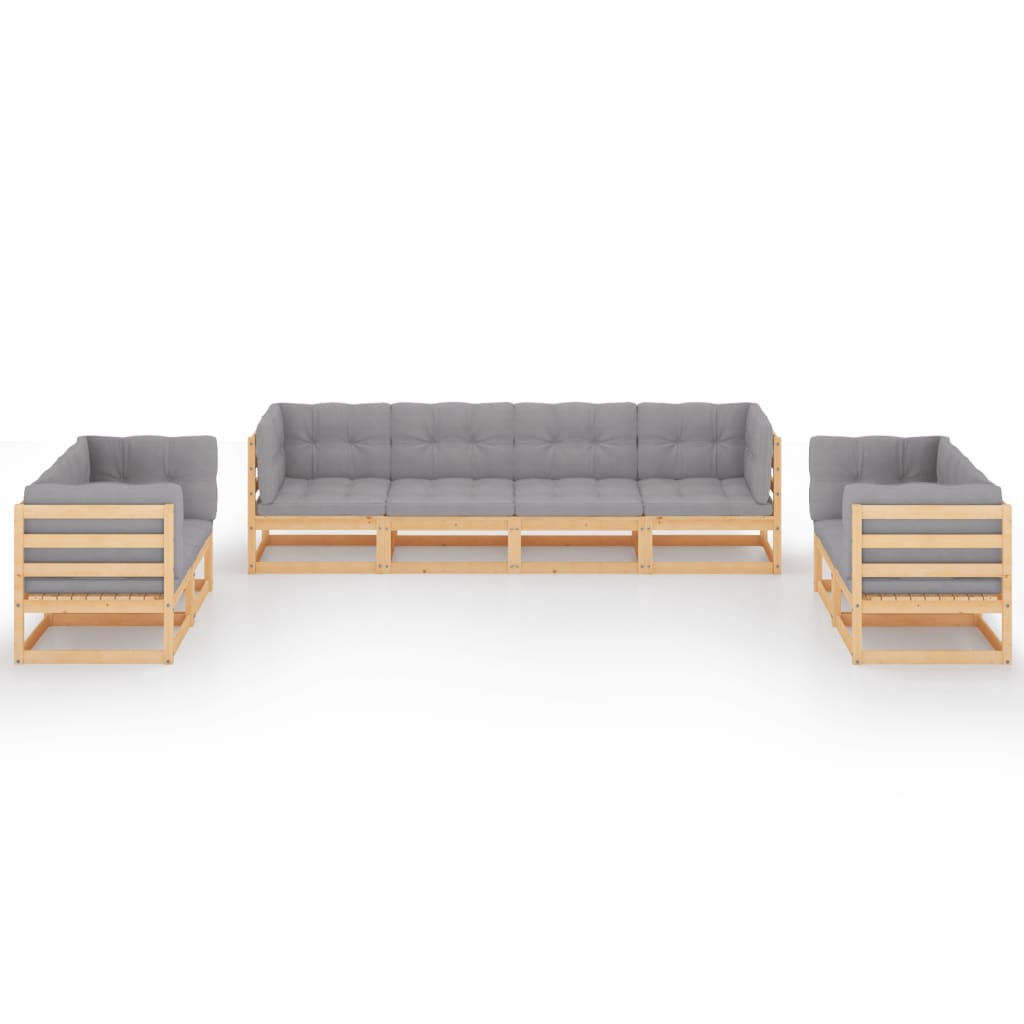 8-piece-patio-lounge-set-with-cushions-solid-wood-pine-18 At Willow and Wine USA!