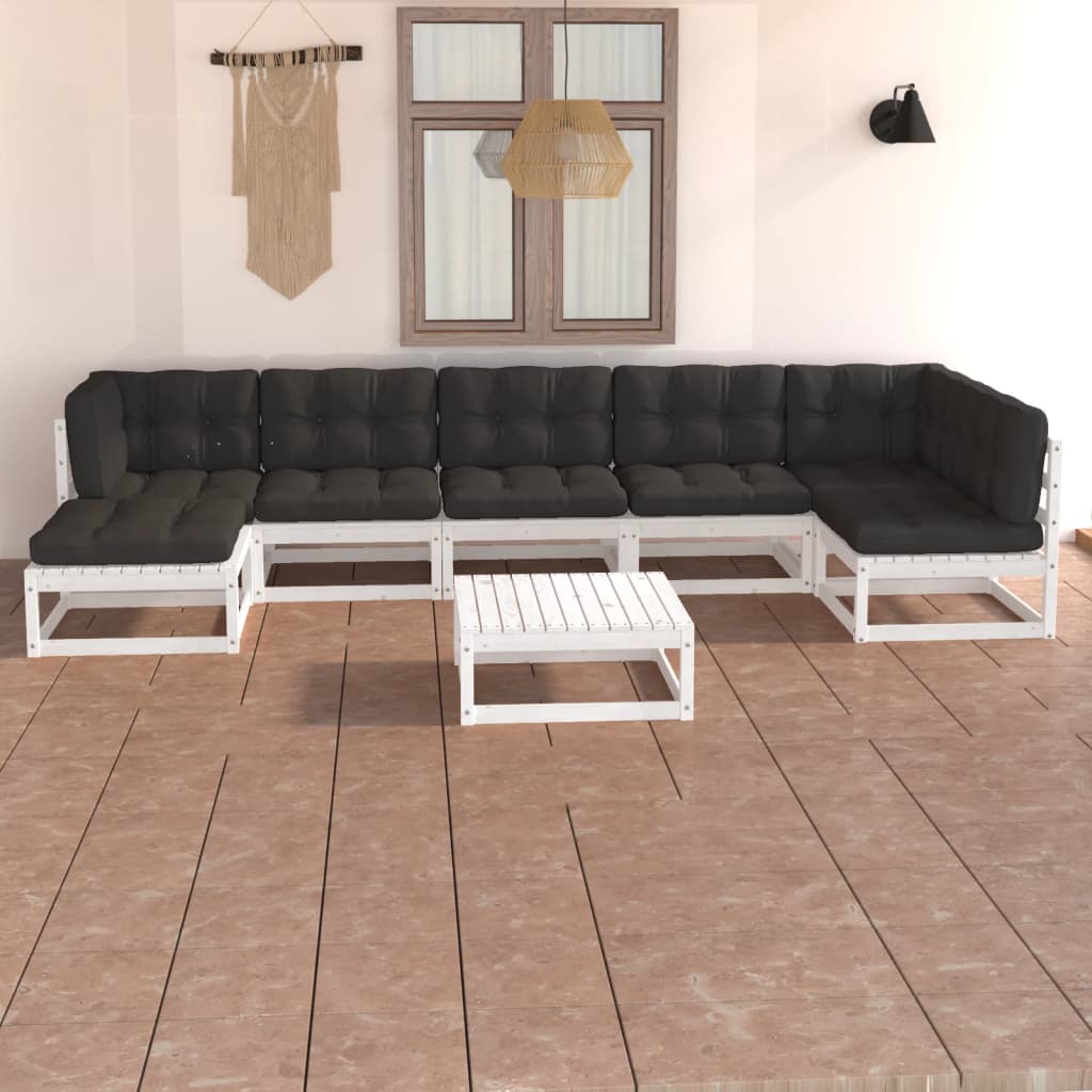 8-piece-patio-lounge-set-with-cushions-solid-wood-pine-13 At Willow and Wine USA!