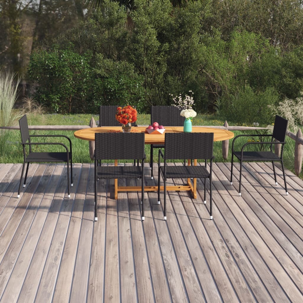 7-piece-patio-dining-set-poly-rattan-black-2 At Willow and Wine USA!
