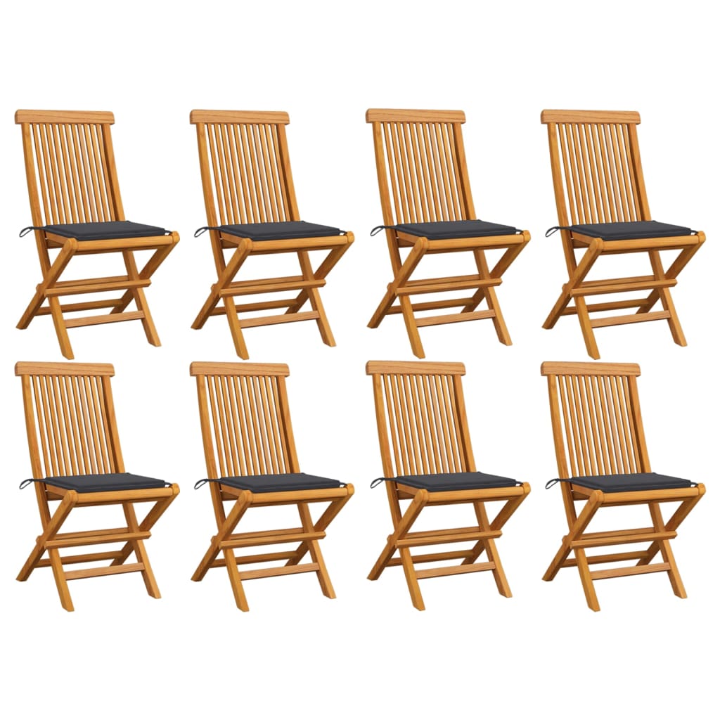 patio-chairs-with-cream-cushions-8-pcs-solid-teak-wood At Willow and Wine USA!