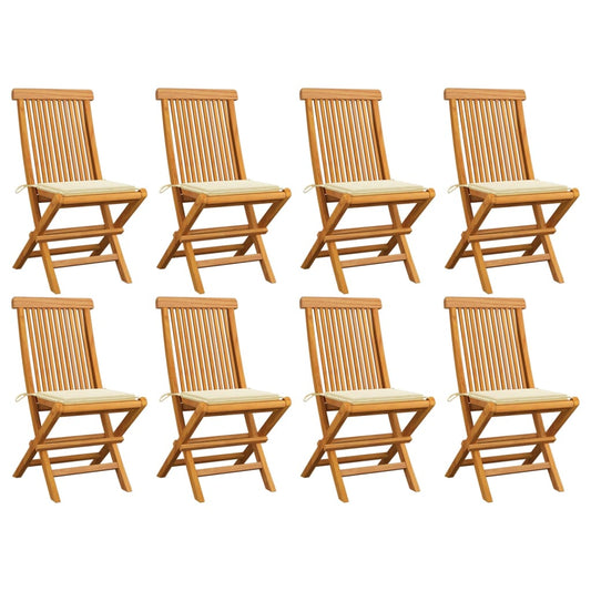 patio-chairs-with-cream-cushions-8-pcs-solid-teak-wood At Willow and Wine USA!