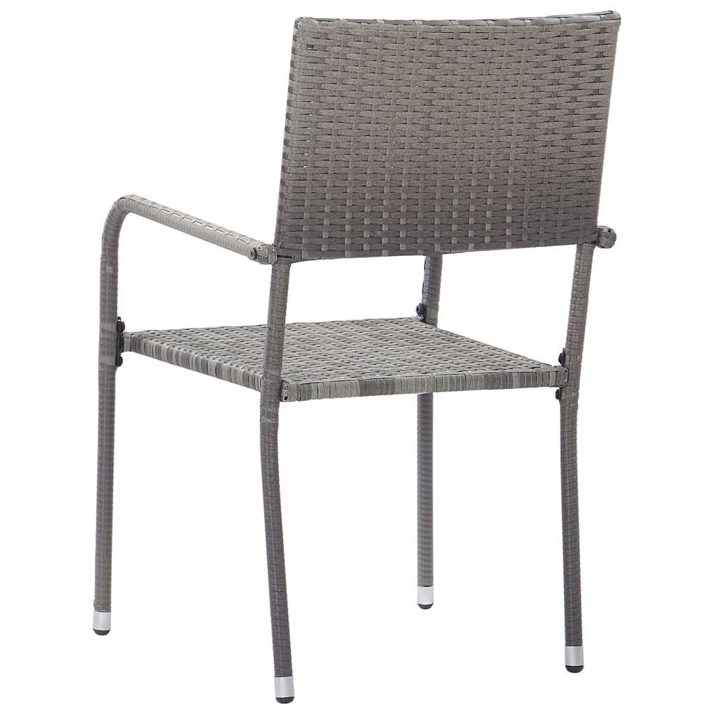 5-piece-patio-dining-set-poly-rattan-anthracite At Willow and Wine USA!