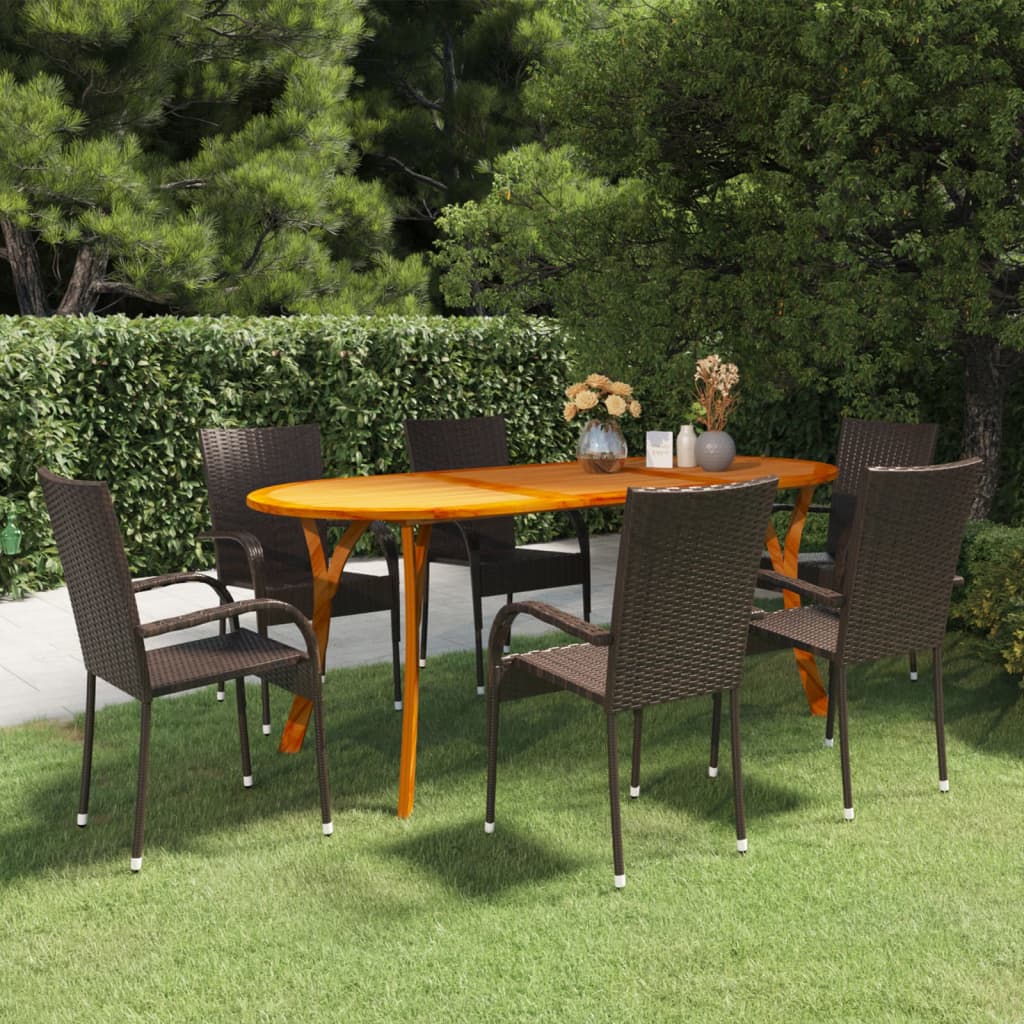 7-piece-patio-dining-set-brown-1 At Willow and Wine USA!