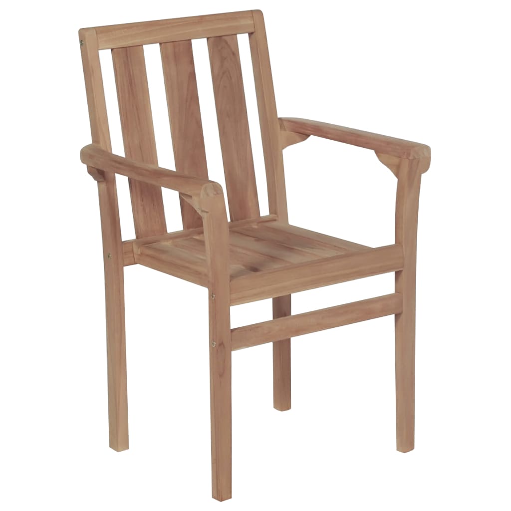 stackable-patio-chairs-with-cushions-4-pcs-solid-teak-wood At Willow and Wine USA!