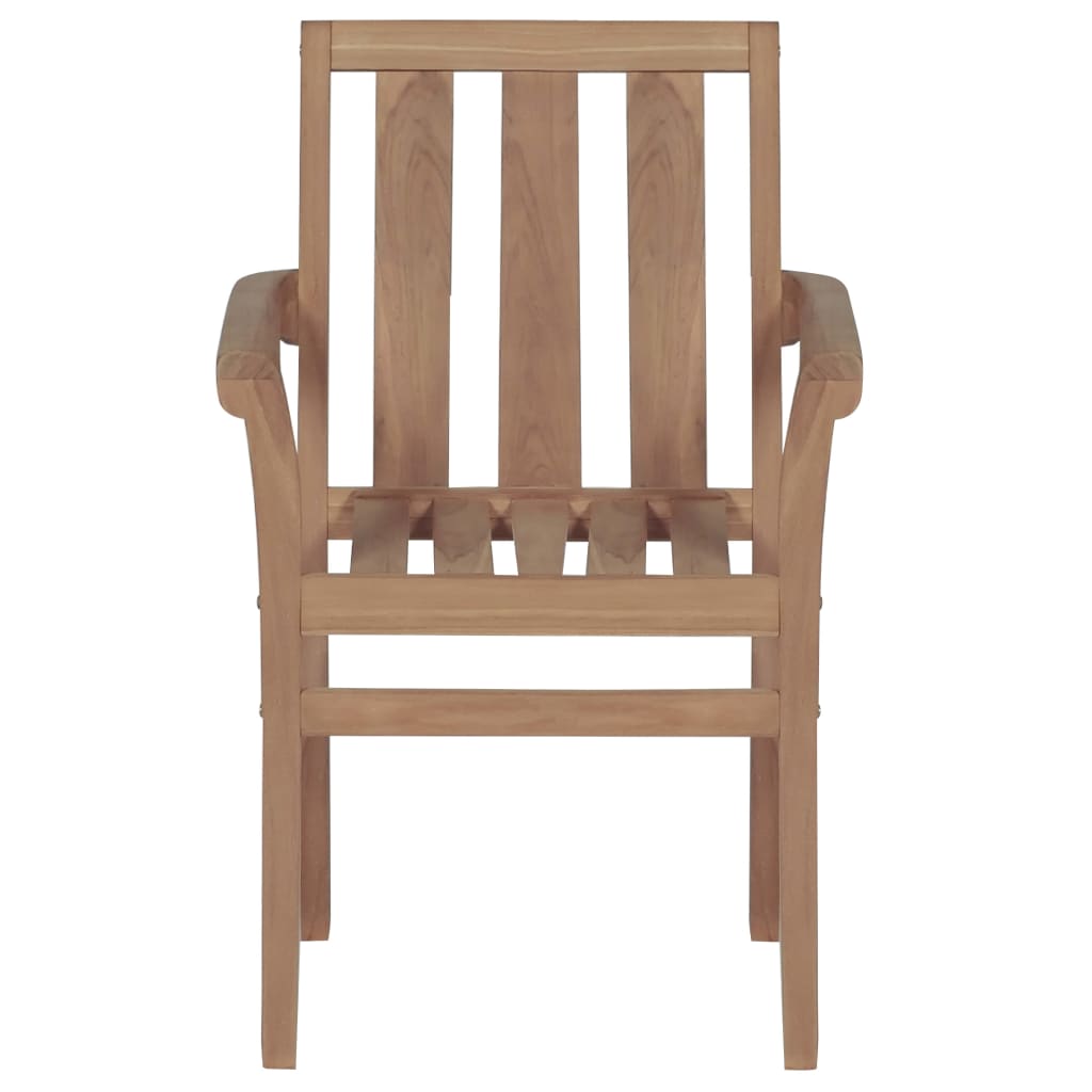 stackable-patio-chairs-with-cushions-4-pcs-solid-teak-wood At Willow and Wine USA!