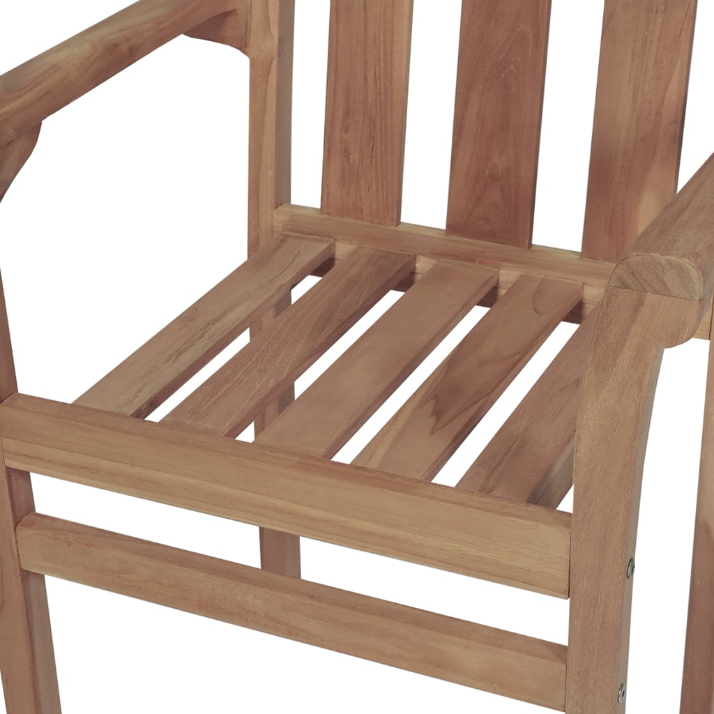 stackable-patio-chairs-with-cushions-4-pcs-solid-teak-wood At Willow and Wine USA!