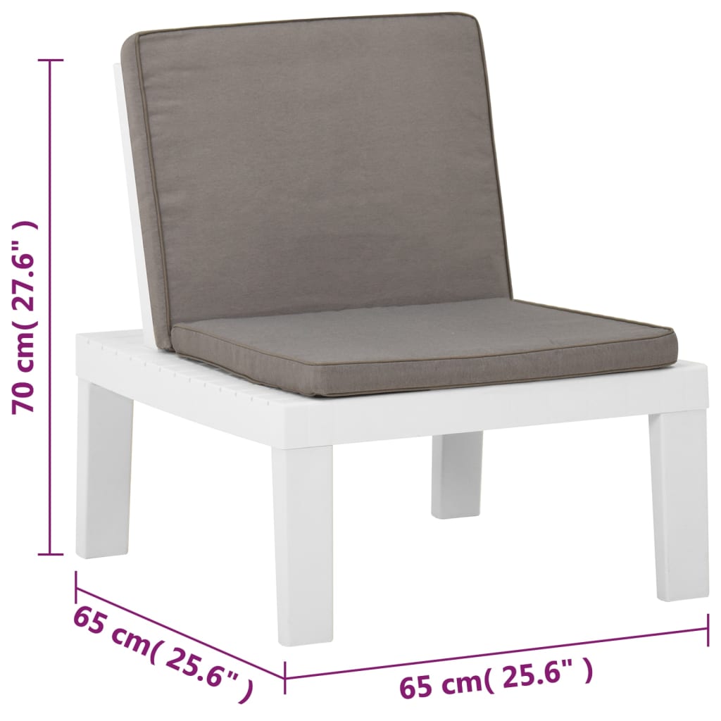 patio-lounge-chairs-with-cushions-2-pcs-plastic-white At Willow and Wine USA!