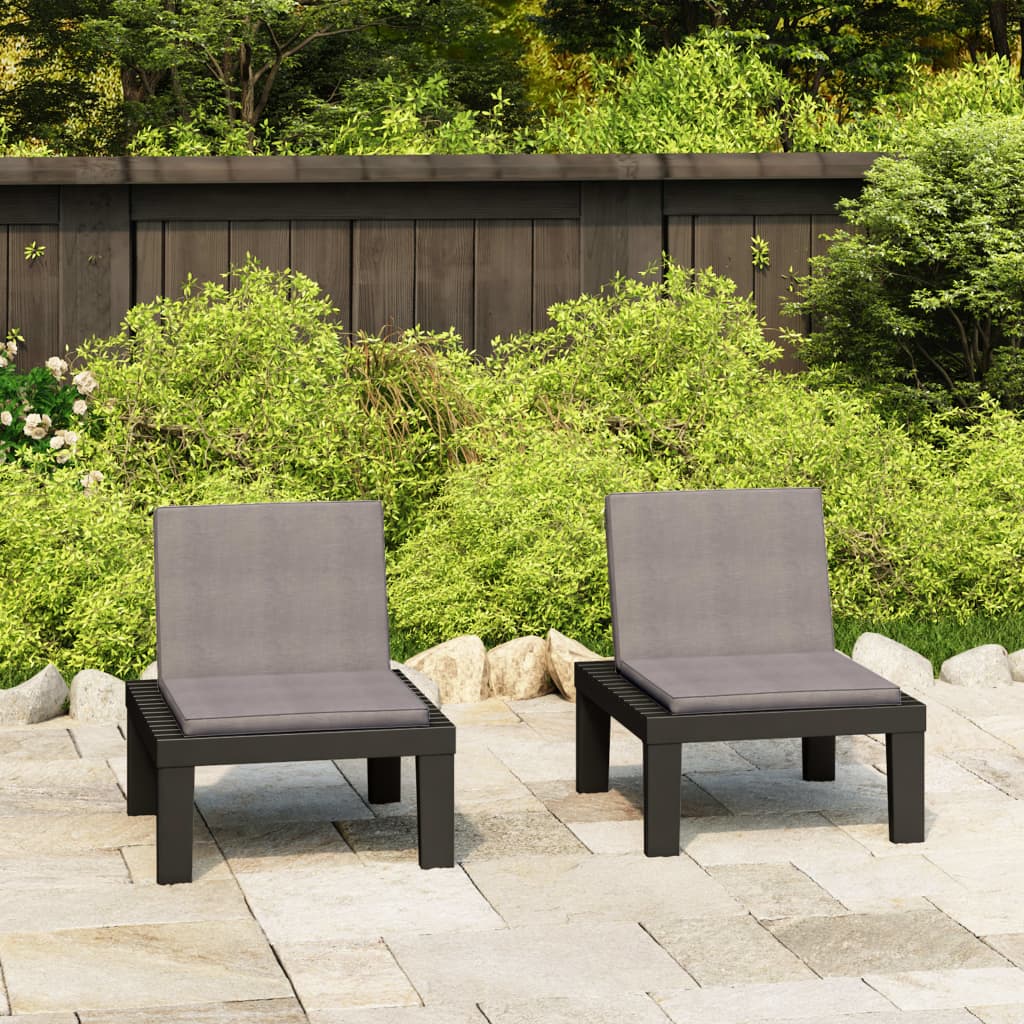 patio-lounge-chairs-with-cushions-2-pcs-plastic-white At Willow and Wine USA!