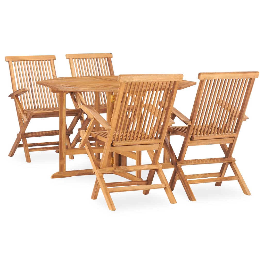 5-piece-folding-patio-dining-set-solid-teak-wood-929277 At Willow and Wine USA!