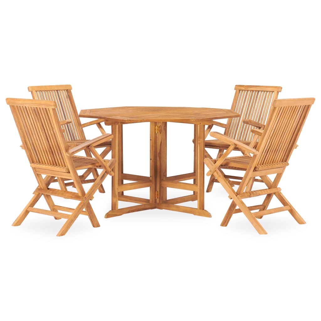 5-piece-folding-patio-dining-set-solid-teak-wood-929277 At Willow and Wine USA!