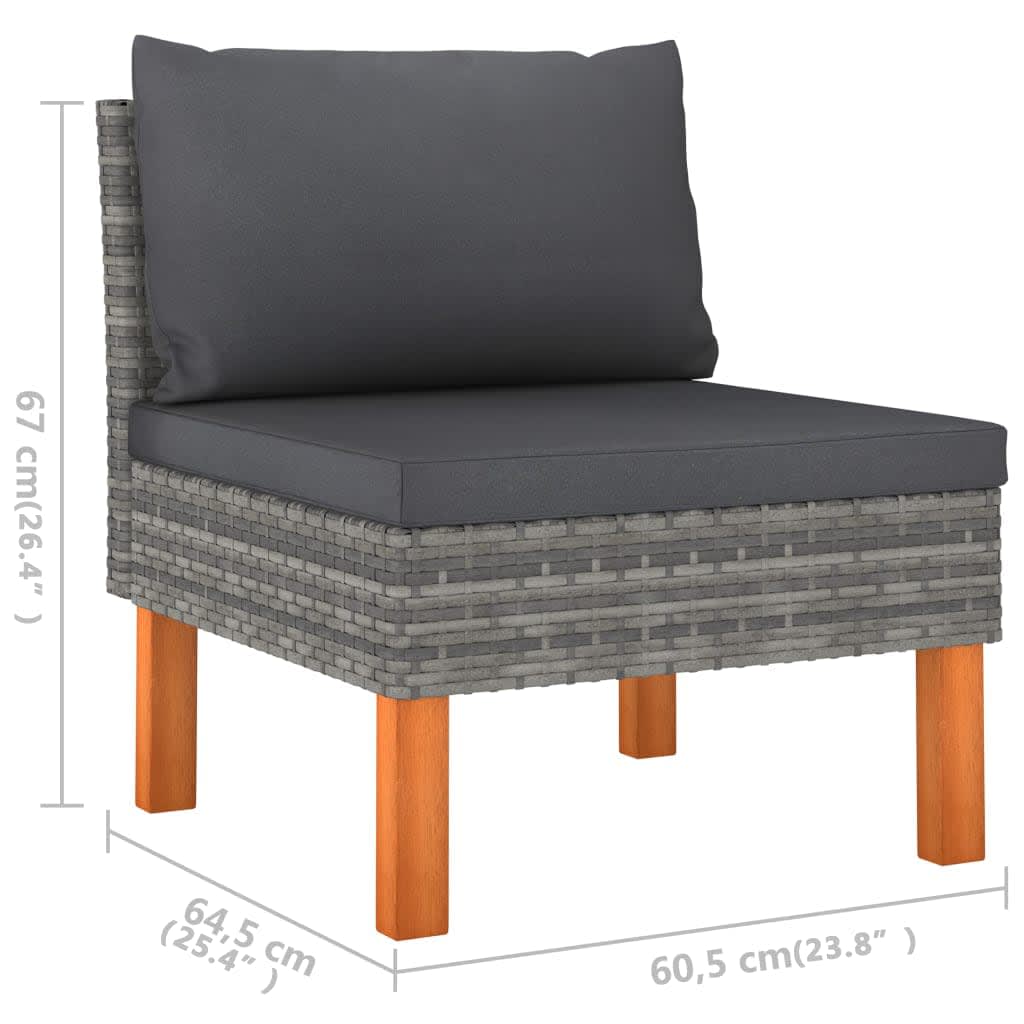 6-piece-patio-lounge-set-with-cushions-poly-rattan-gray-2 At Willow and Wine USA!