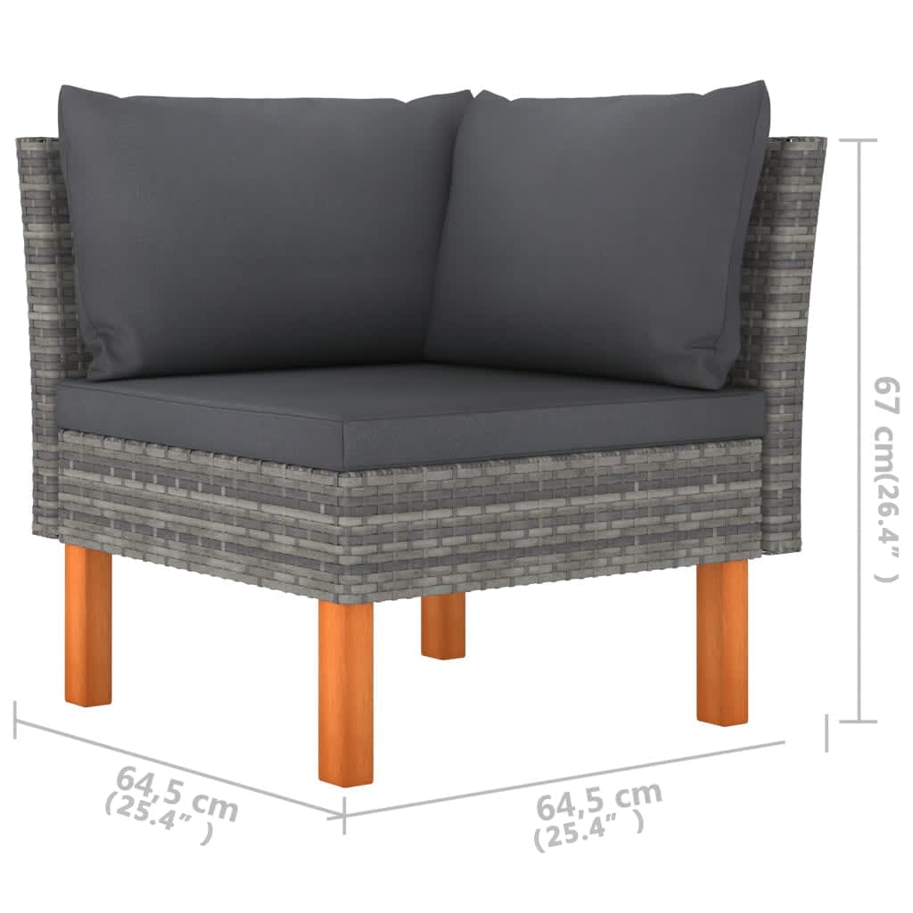 6-piece-patio-lounge-set-with-cushions-poly-rattan-gray-2 At Willow and Wine USA!