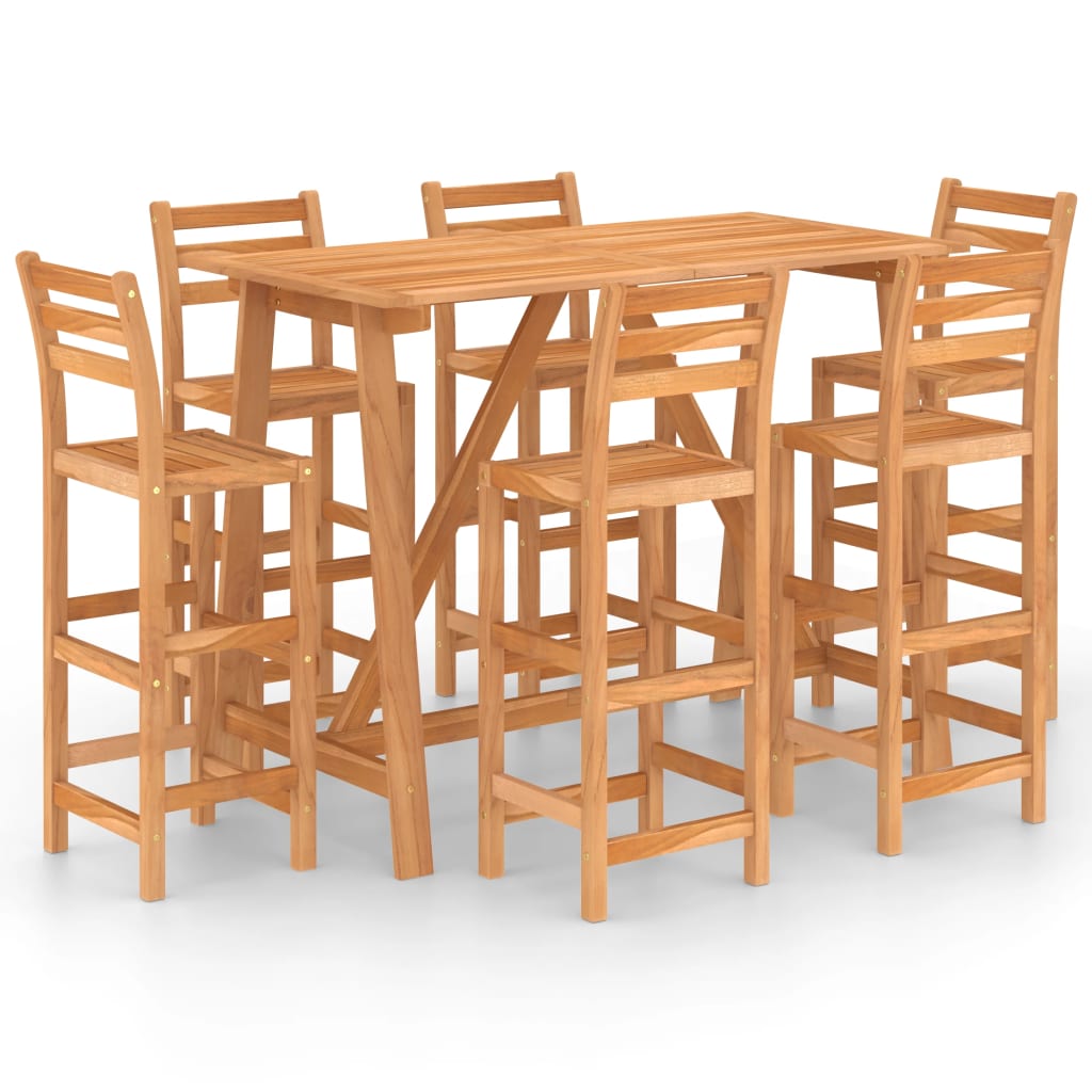7-piece-patio-bar-set-solid-acacia-wood At Willow and Wine USA!