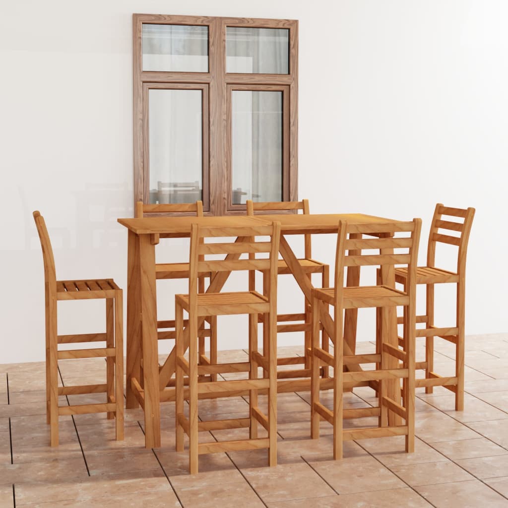 7-piece-patio-bar-set-solid-acacia-wood At Willow and Wine USA!