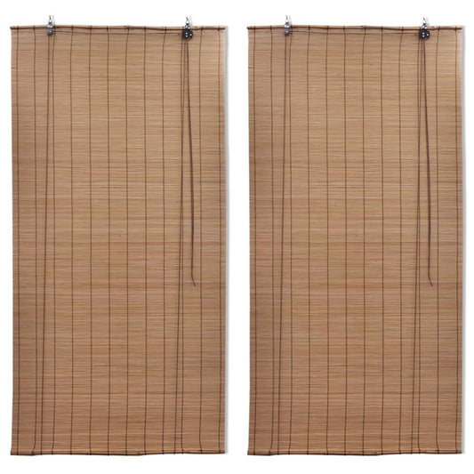 bamboo-roller-blinds-2-pcs-brown-47-2-x-86-8-841898 At Willow and Wine USA!