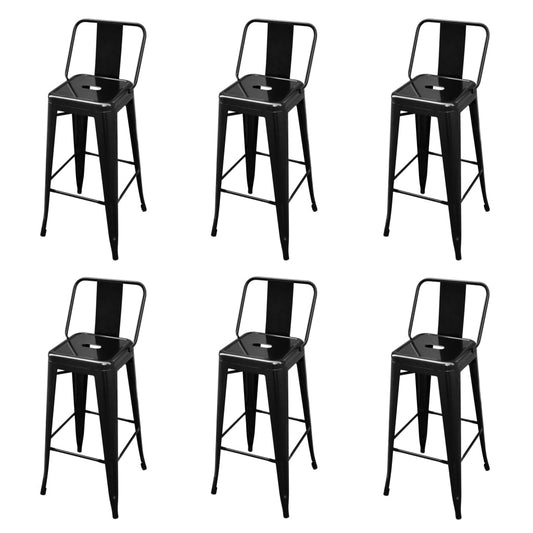 bar-stools-6-pcs-black-steel At Willow and Wine USA!