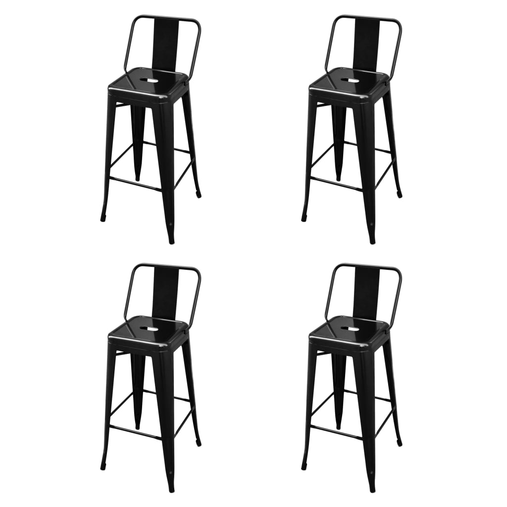 bar-stools-6-pcs-black-steel At Willow and Wine USA!