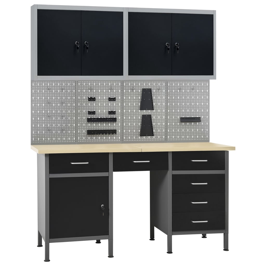 workbench-with-four-wall-panels-and-two-cabinets At Willow and Wine USA!