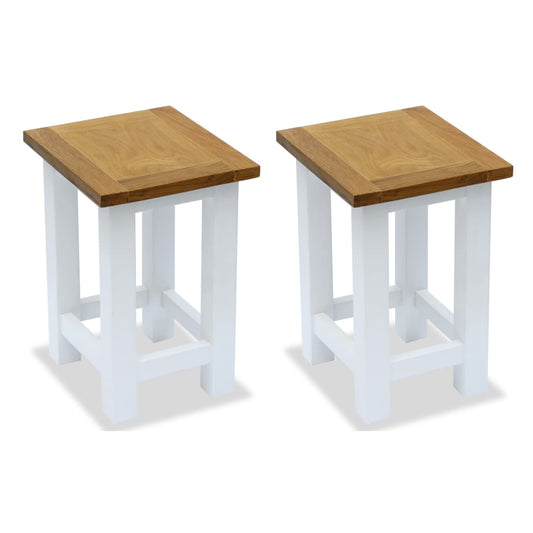 end-tables-2-pcs-10-6-x9-4-x14-6-solid-oak-wood At Willow and Wine USA!