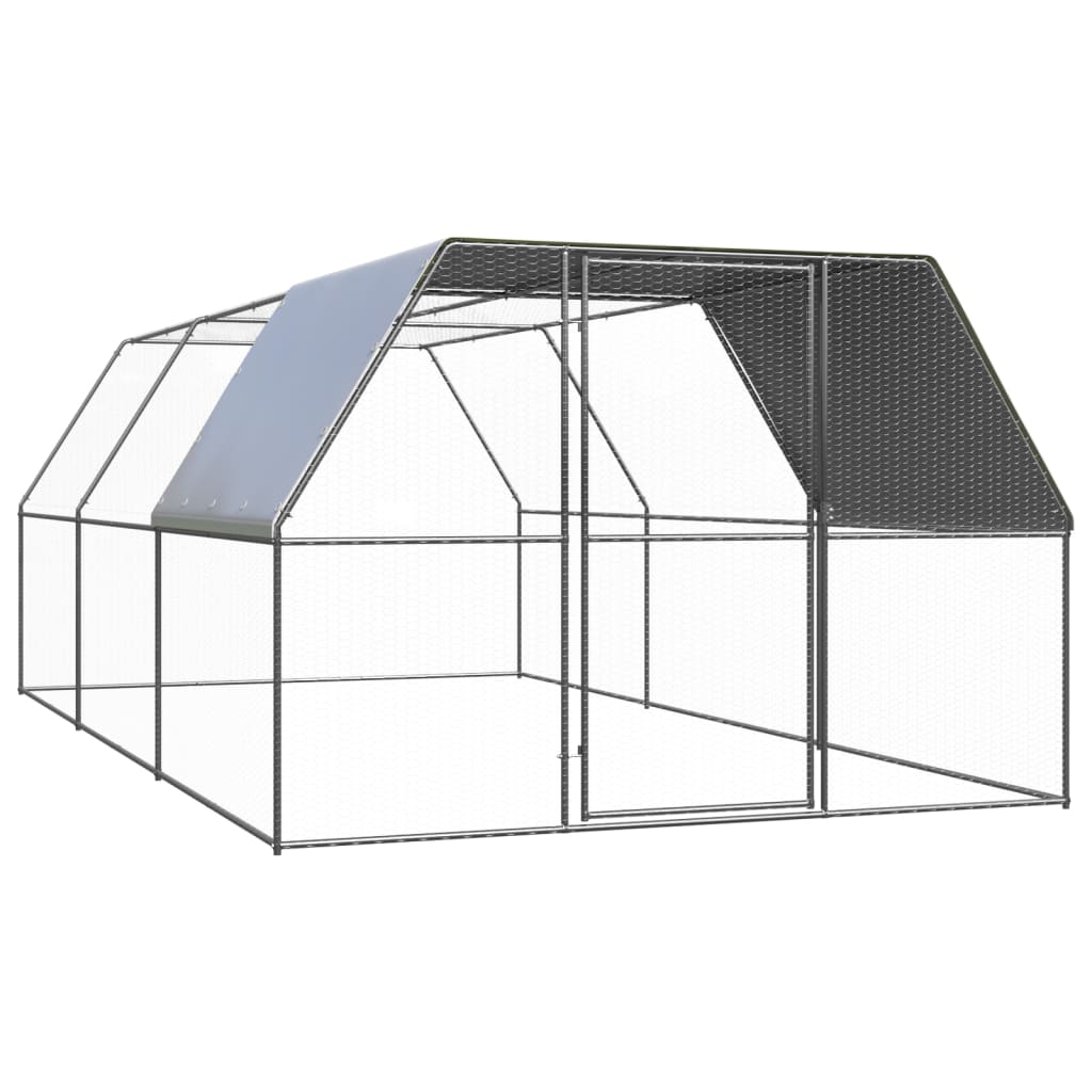 outdoor-chicken-cage-9-8-x6-6-x6-6-galvanized-steel At Willow and Wine USA!