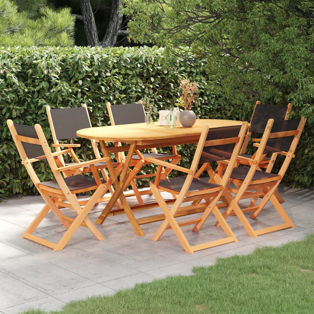 7-piece-patio-dining-set-black-eucalyptus-wood-textilene-929274 At Willow and Wine USA!