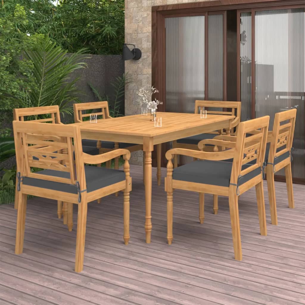 5-piece-patio-dining-set-with-cushions-solid-teak-wood-1 At Willow and Wine USA!