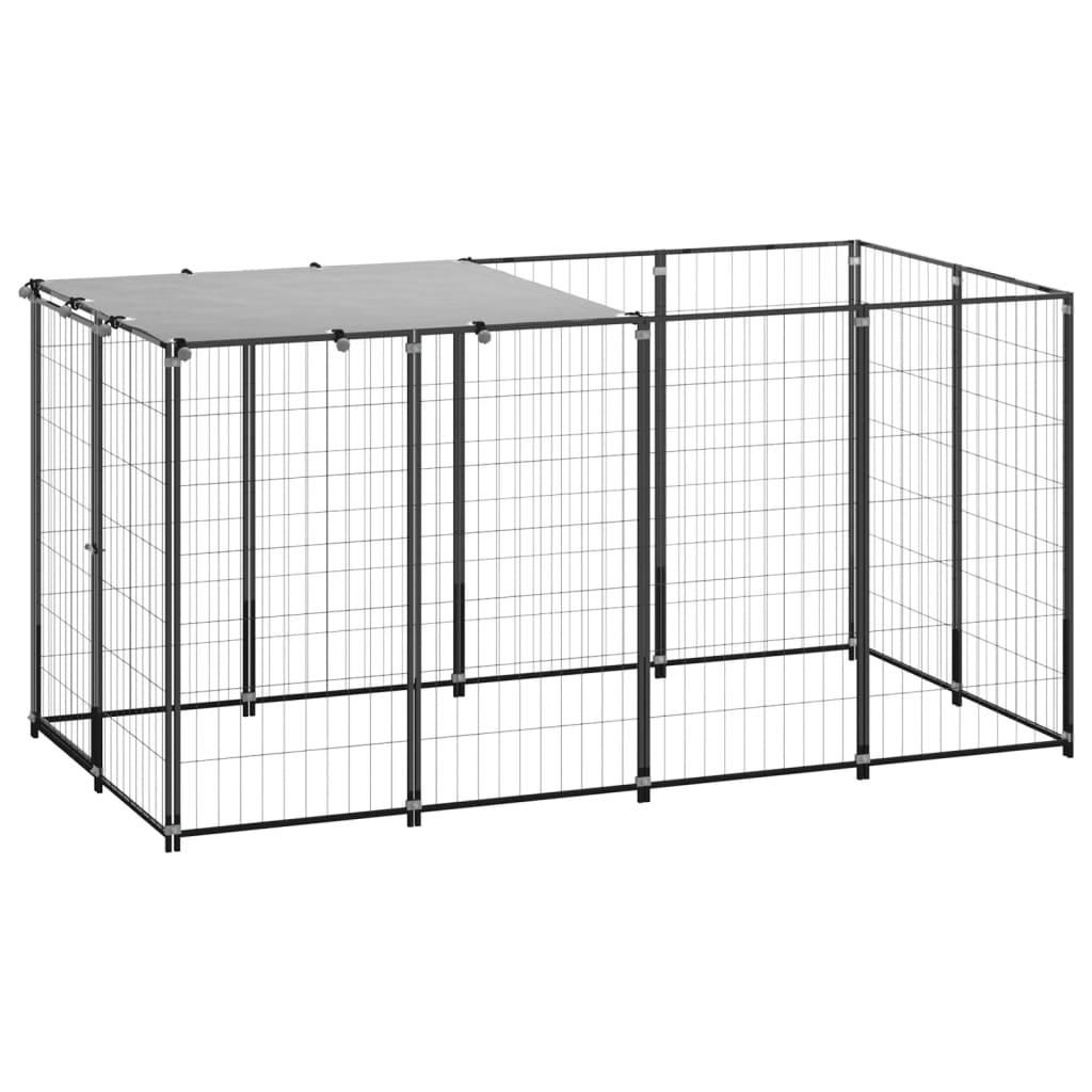 dog-kennel-silver-43-3-x43-3-x43-3-steel At Willow and Wine USA!