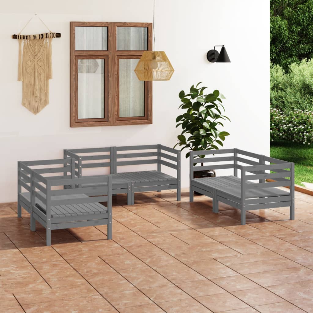 6-piece-patio-lounge-set-white-solid-pinewood At Willow and Wine USA!