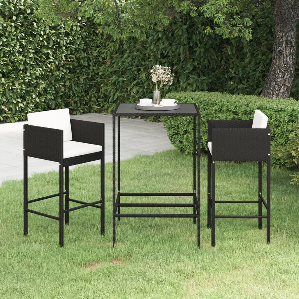 5-piece-patio-bar-set-with-cushions-poly-rattan-brown-2 At Willow and Wine USA!