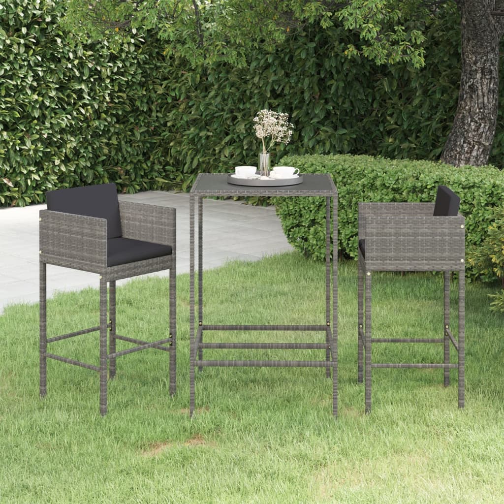 5-piece-patio-bar-set-with-cushions-poly-rattan-brown-2 At Willow and Wine USA!